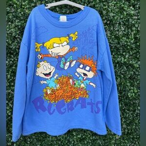 Youth 10/12 Nickelodeon Blue Rugrats Graphic Sweatshirt
